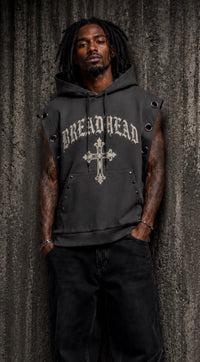 BREADHEAD Vintage Wash Fade Sleeveless Hoodie