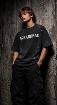BREADHEAD Frayed Sunfade Paint Splatter T-Shirt