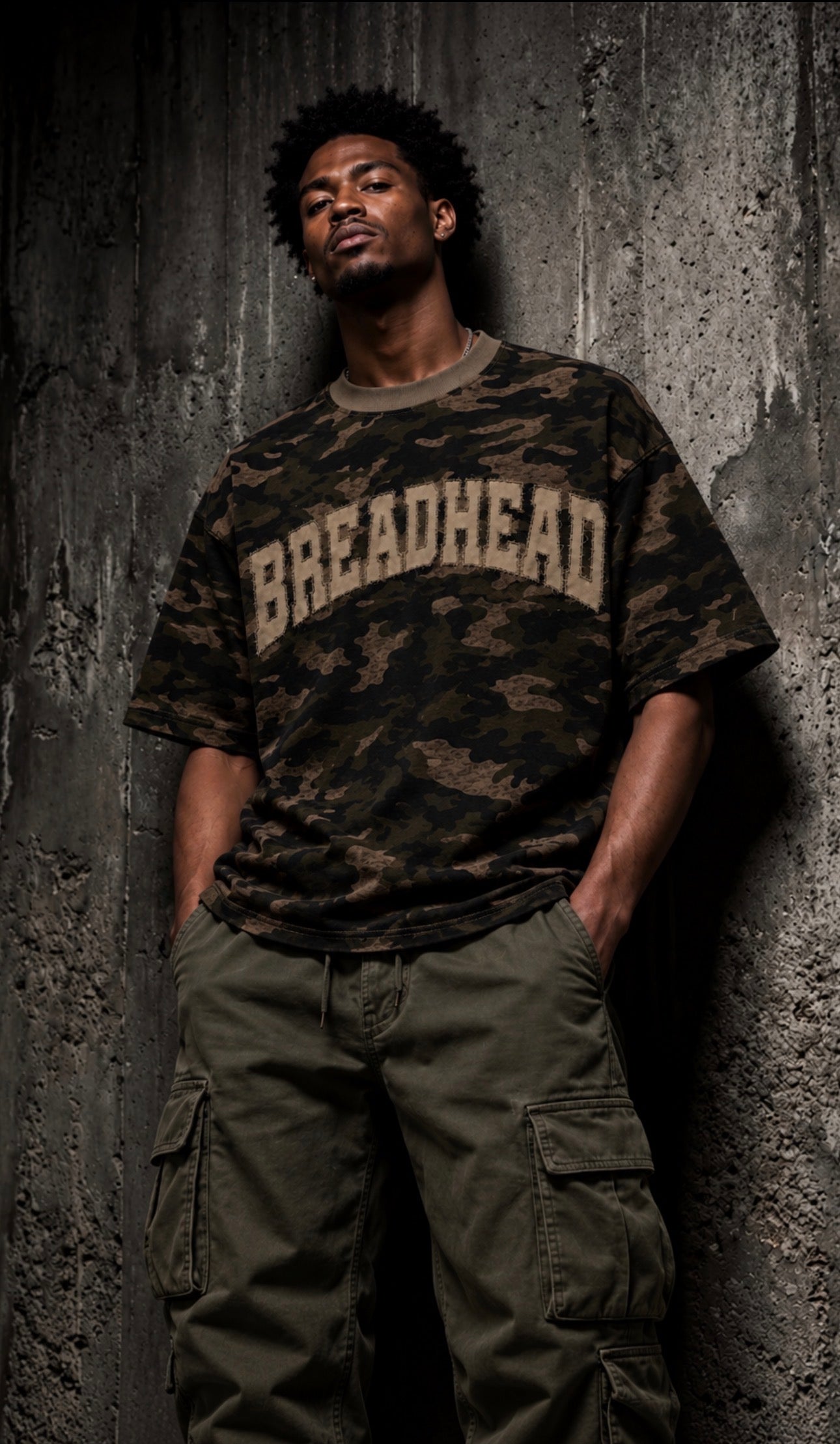 BREADHEAD Camo Boxy T-Shirt