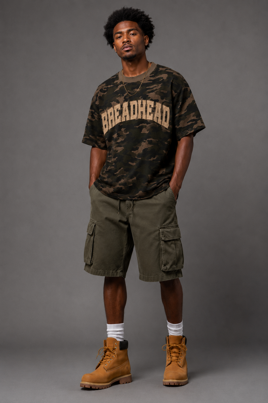 BREADHEAD Camo Boxy T-Shirt