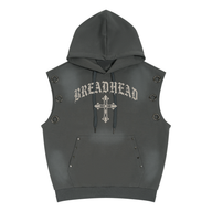 BREADHEAD Vintage Wash Fade Sleeveless Hoodie