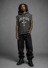 BREADHEAD Vintage Wash Fade Sleeveless Hoodie