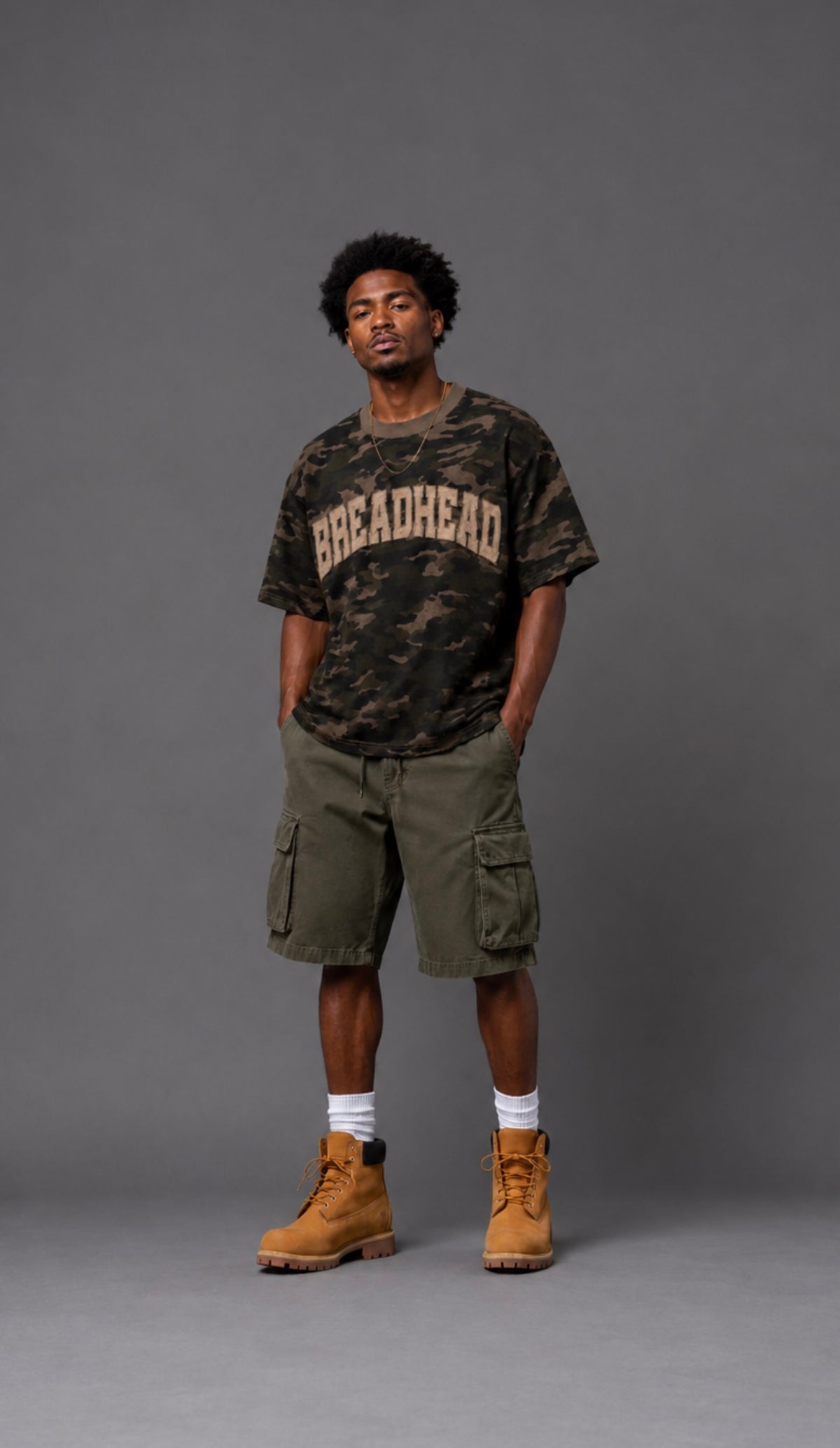 BREADHEAD Camo Boxy T-Shirt