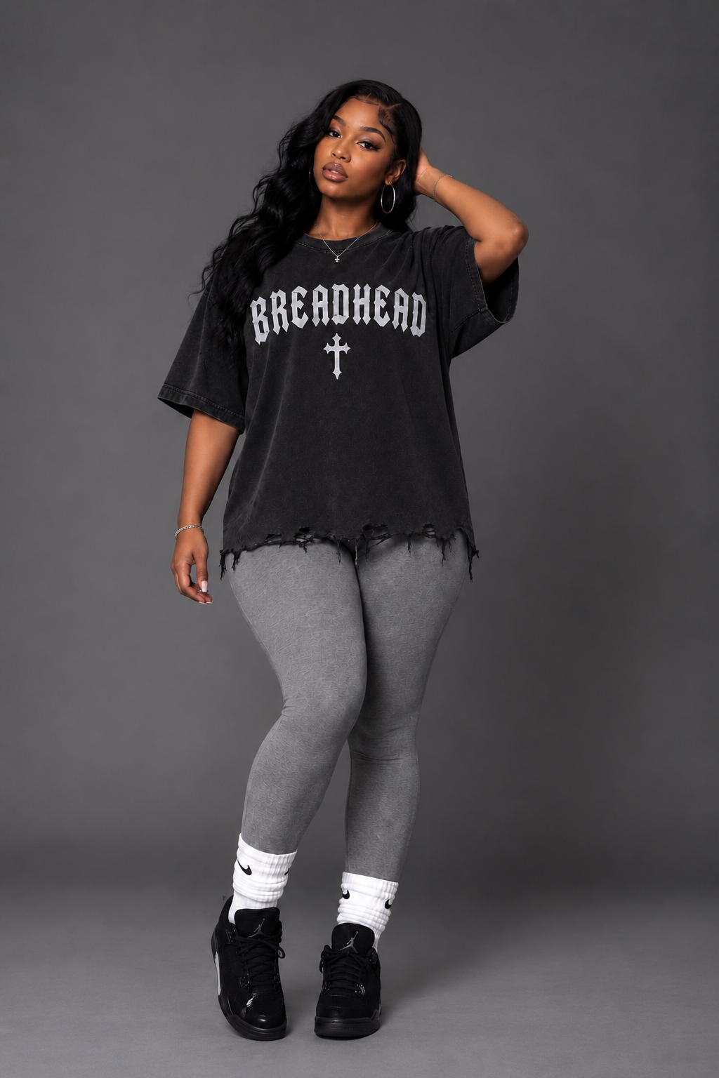 BREADHEAD TORN RAW HEM T-Shirt